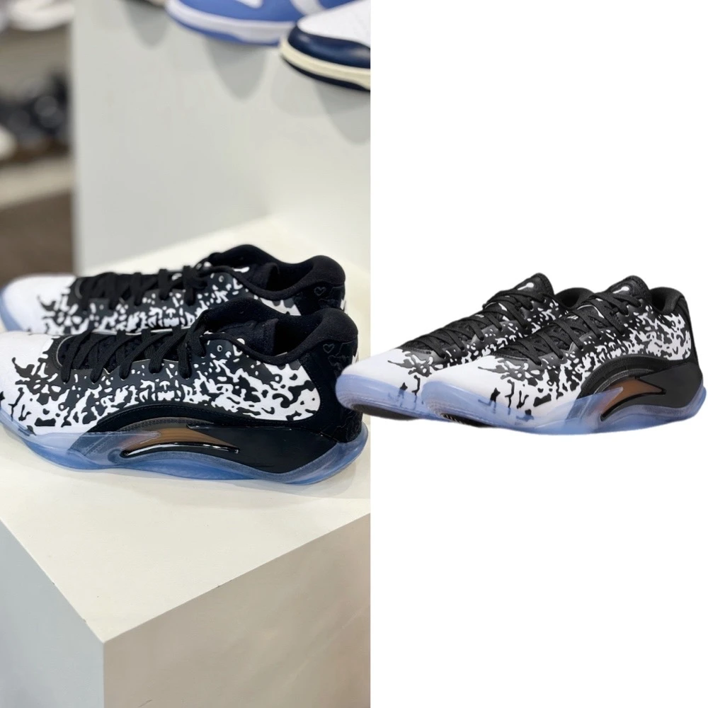 【NIKE 耐吉】NIKE AIR JORDAN ZION 冰藍底 男款 黑 旋風 OREO 籃球鞋 運動鞋 DR0676-018