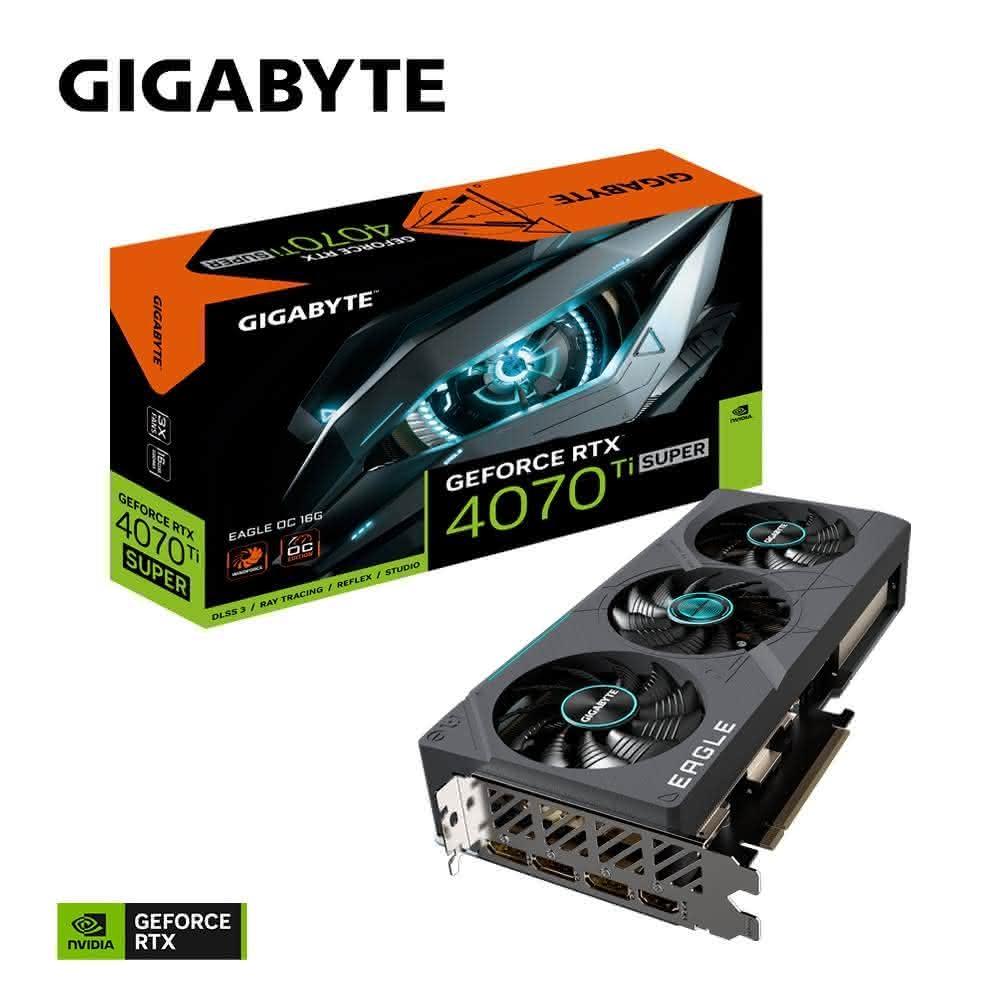 【GIGABYTE 技嘉】RTX4070TI SUPER EAGLE OC 16GD /26cm/註冊五年保/4070TI/N407TS