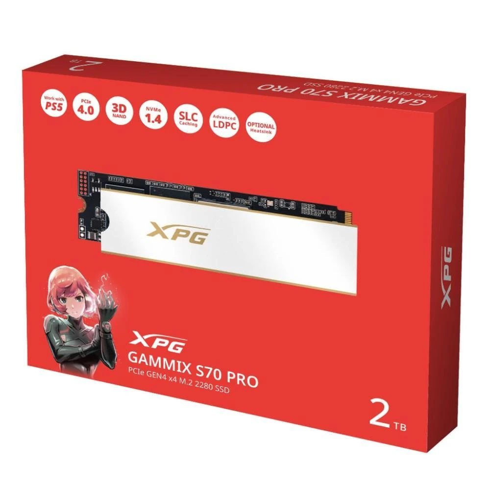 【ADATA 威剛】S70 PRO 1TB 黑/ XPG GAMMIX M.2 PCIe Gen4 SSD 多容量可選、支援PS5