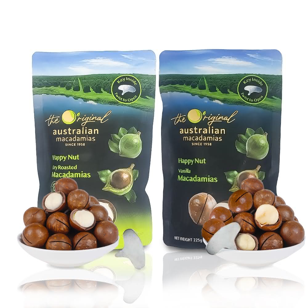 澳洲 macadamias australia 帶殼夏威夷火山豆 225g 內附開殼器(原味/香草)