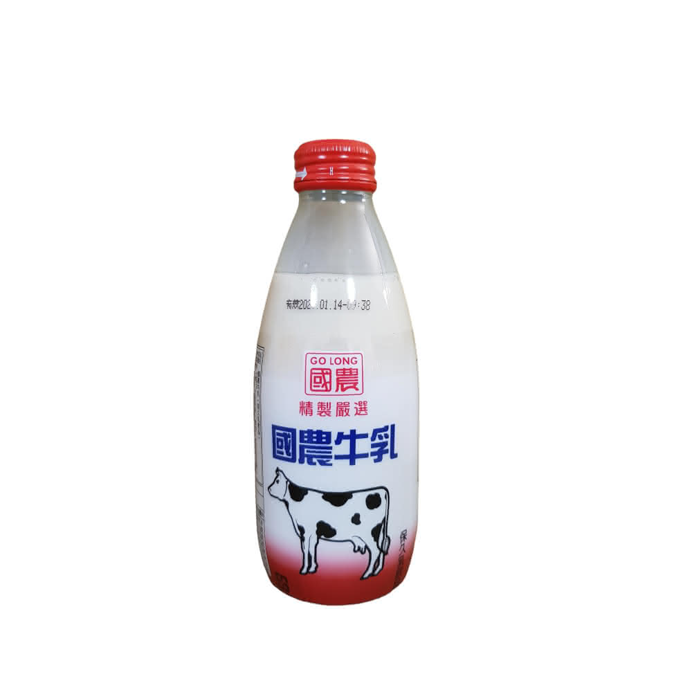 【國農】國農原味牛乳 240ML X 24瓶(玻璃瓶包裝)