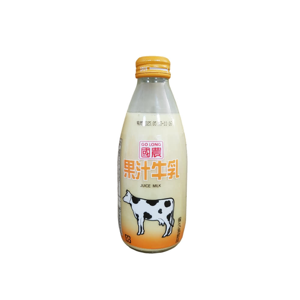 【國農】國農果汁牛乳 240ML X 24瓶(玻璃瓶包裝)