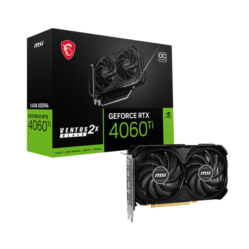 【MSI 微星】微星 RTX 4060 Ti VENTUS 2X BLACK 16G OC+微星 A750GL  80+金牌(RTX4060 Ti/750W)