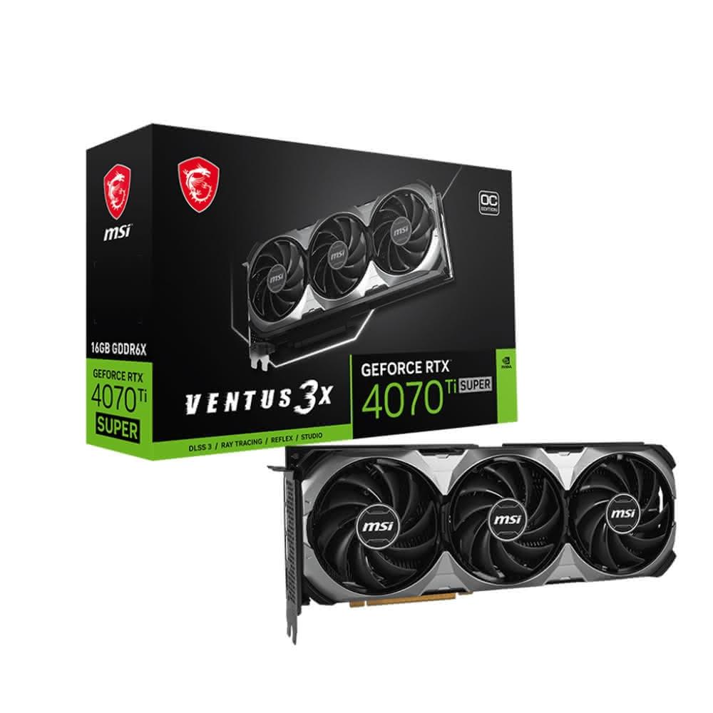 【MSI 微星】微星  GeForce RTX 4070 Ti SUPER 16G VENTUS 3X OC 顯示卡(RTX 4070 Ti SUPER /16GB GDDR6X/HDMI+DP/三風扇)