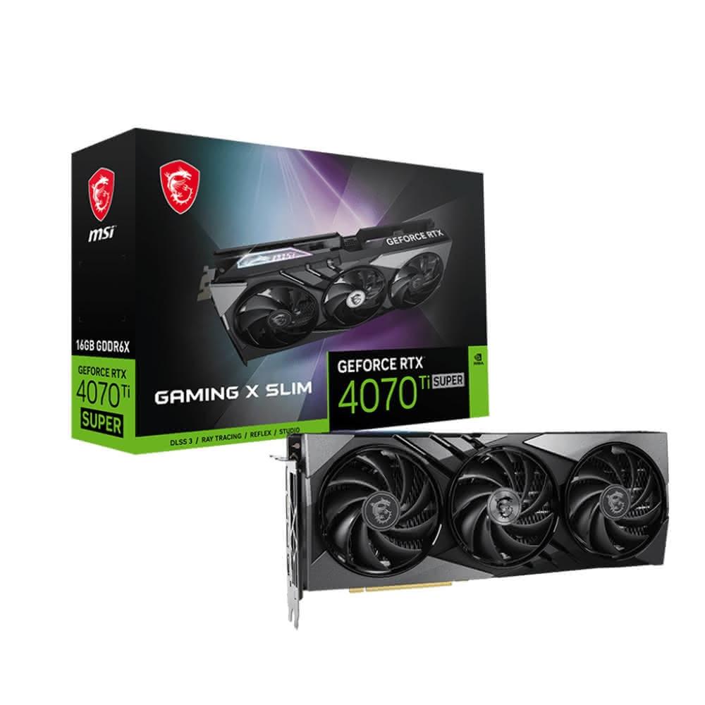 【MSI 微星】微星  GeForce RTX 4070 Ti SUPER 16G GAMING X SLIM 顯示卡(RTX  4070 Ti SUPER /16GB GDDR6X/HDMI+DP/三風扇)