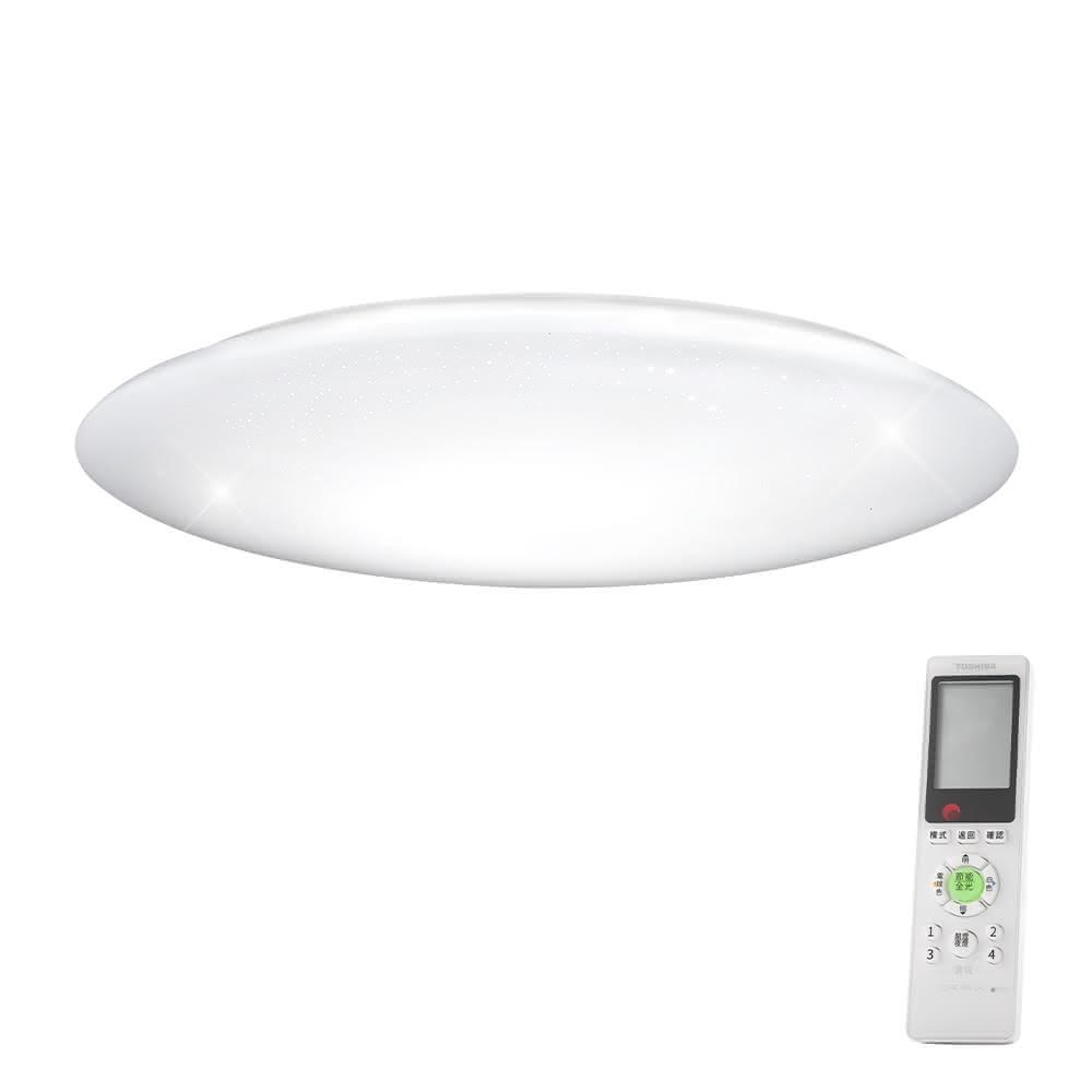 【TOSHIBA 東芝】5-6坪 40W 葉月 LED 調光調色美肌 遙控吸頂燈(LEDTWRAP12-M10S)