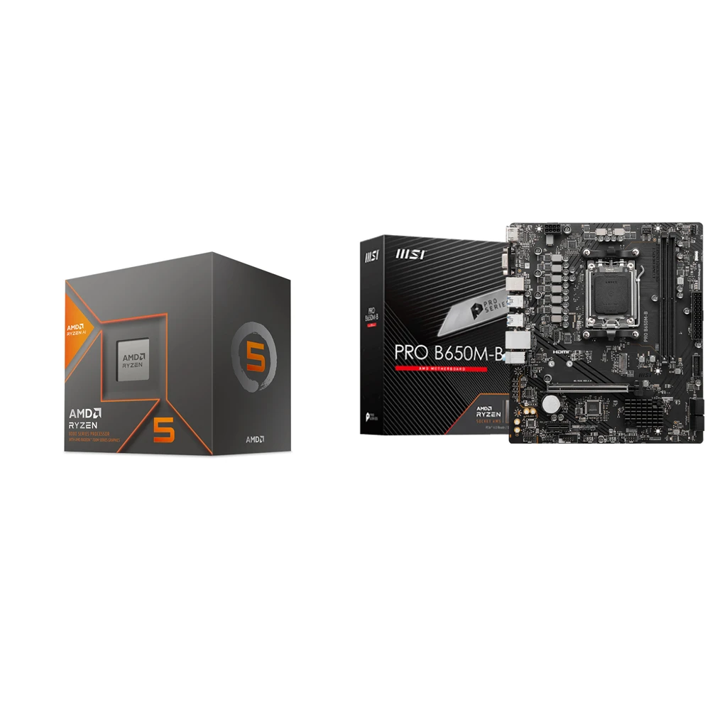 【AMD 超微】⟪自MO價⟫ AMD R5 8600G+微星 PRO B650M-B M-ATX主機板