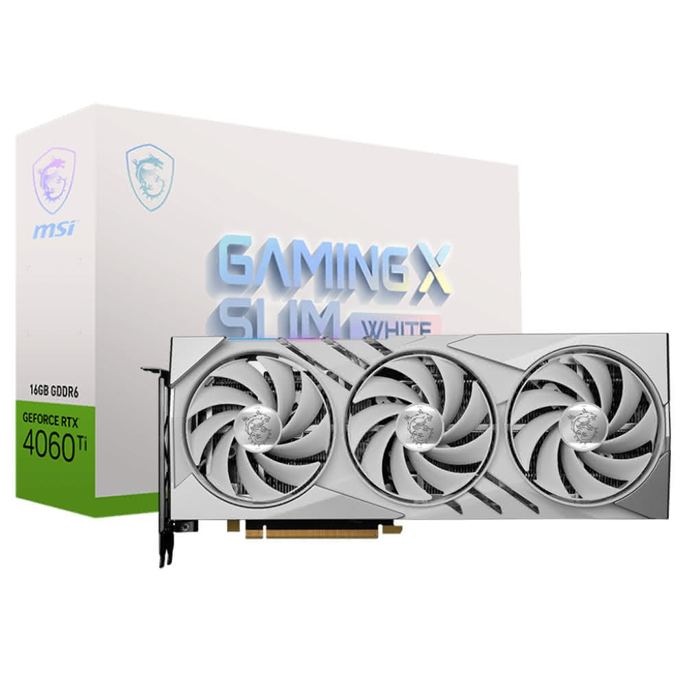 【MSI 微星】RTX 4060 Ti GAMING X SLIM WHITE 16G 顯示卡