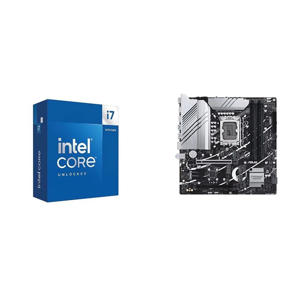 【Intel 英特爾】《自MO價》i7-14700K+華碩 PRIME Z790M-PLUS-CSM D5 M-ATX主機板