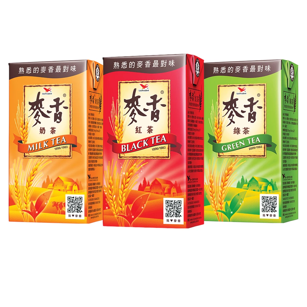 【麥香】統一 麥香 300ml  6入組 綠茶/奶茶/紅茶