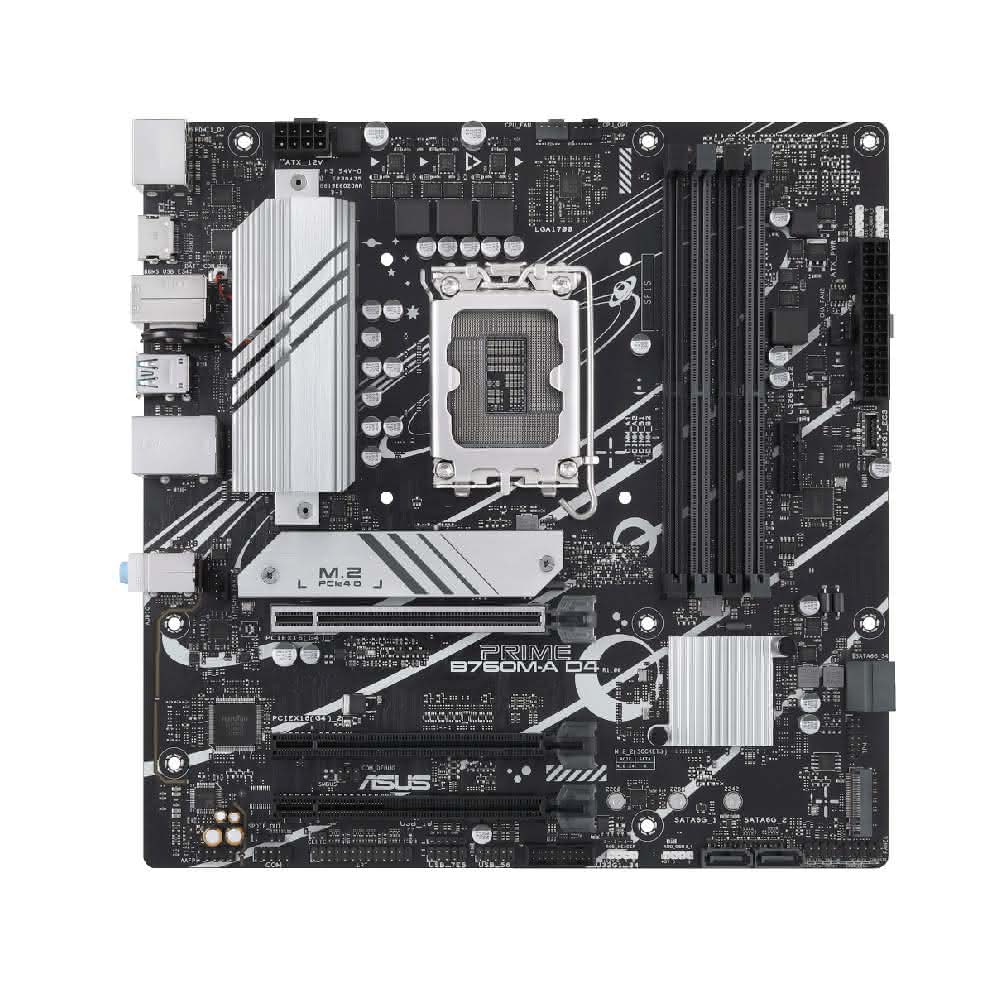 【ASUS 華碩】PRIME B760M-A D4-CSM(M-ATX/Realtek 2.5Gb/主機板)