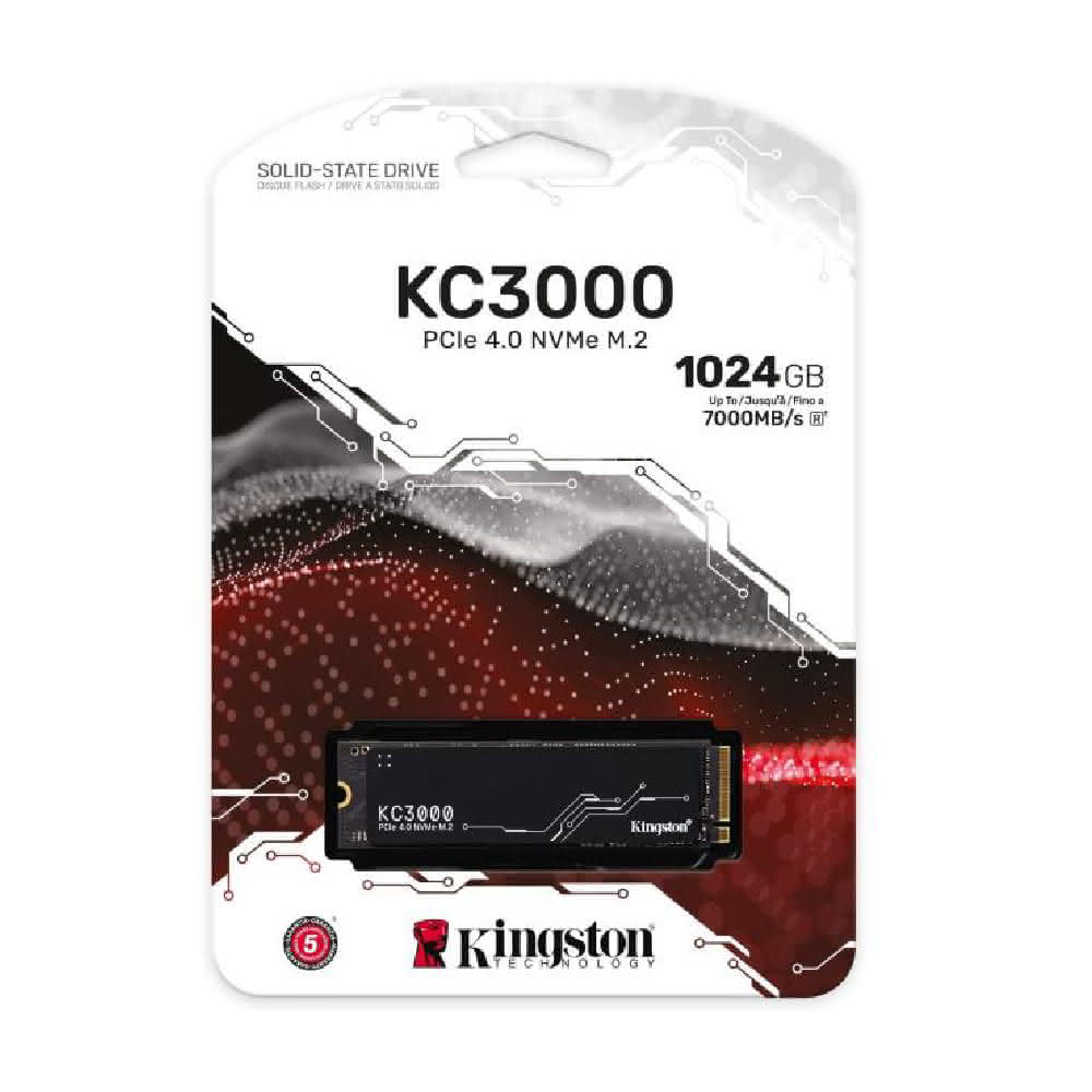 【Kingston 金士頓】KC3000 1TB PCIe 4.0 NVMe M.2(SSD固態硬碟)