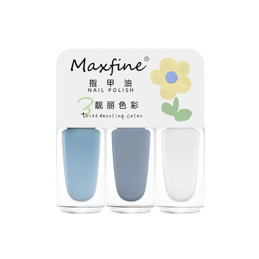 【FALAMILA LML】MAXFINE指甲油組合套裝4ml 3入組(免烤燈 快乾持久可撕拉)