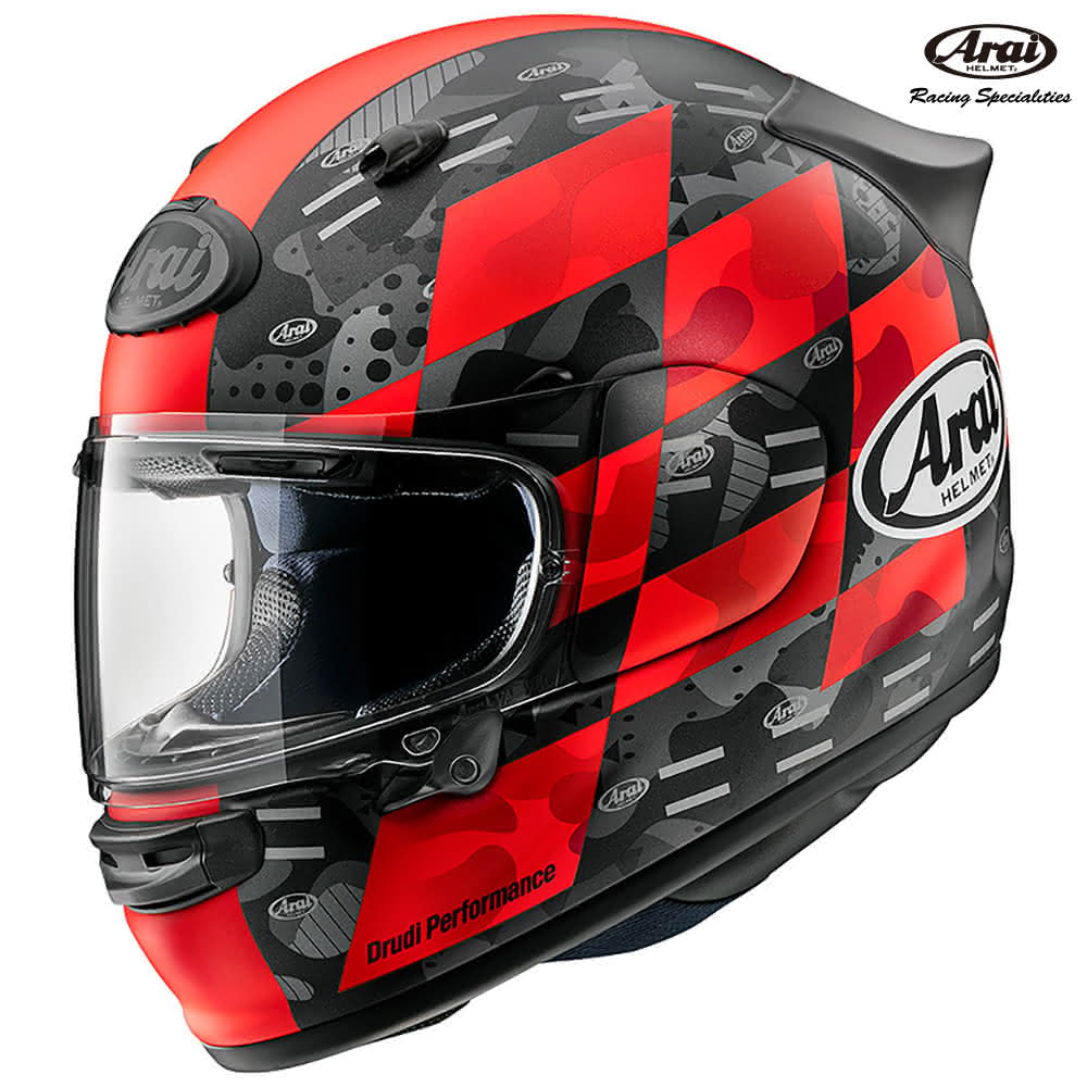 【Arai】ASTRO-GX Checker Red 消光色 全罩 休旅巡航通勤適用 安全帽 公司貨(彩繪帽)