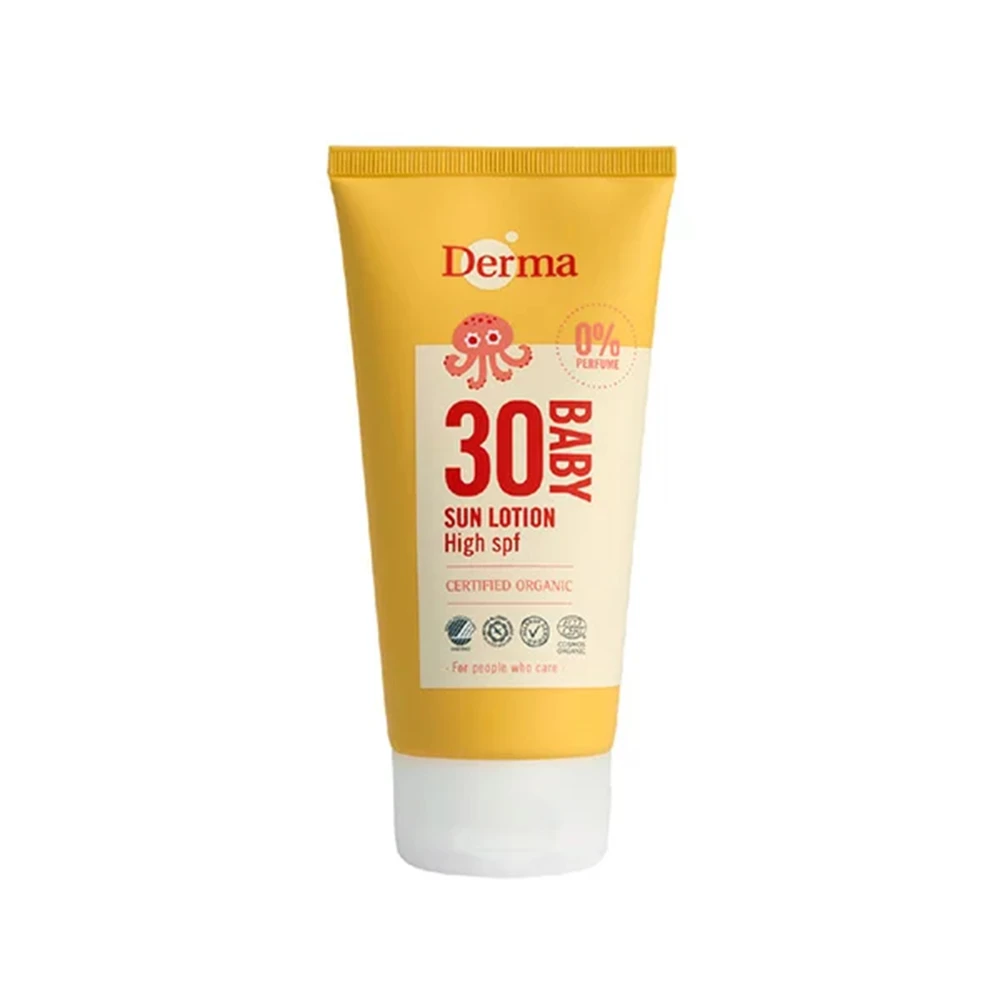 【Derma 丹麥德瑪】寶寶有機防水物理防曬霜150ml(寶寶防曬霜)