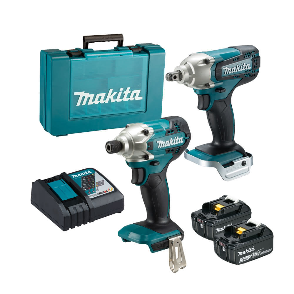 ＊中崙五金 附發票 Makita 牧田 18V雙機組 DLX2461 DTD156Z起子機+DTW190Z套筒板手