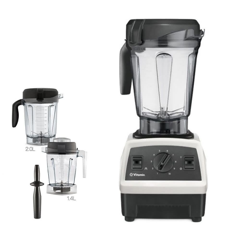 美國Vitamix全食物調理機探索者+1.4公升雙杯組白色果汁機(E320-W)