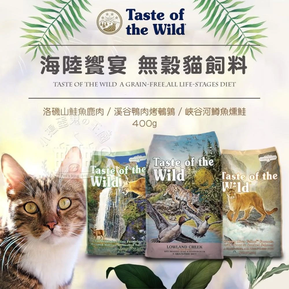 【Taste of the Wild 海陸饗宴】小搗蛋鬼の王國 海陸饗宴無穀貓飼料(鹿肉 燻鮭 鱒魚 鵪鶉 無穀 貓糧 貓飼料 貓食Taste of the Wild)