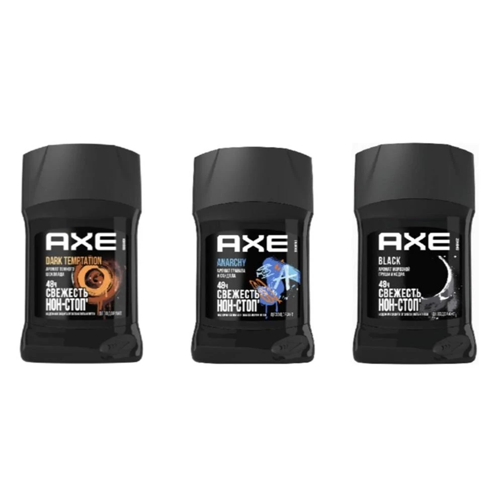 AXE戰斧 男用體香膏 50ml/罐(黯黑經典 / 黑街誘惑 / 安那其)