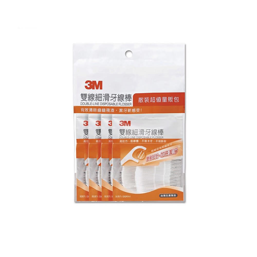 3M 雙線細滑牙線棒量販包(128支)