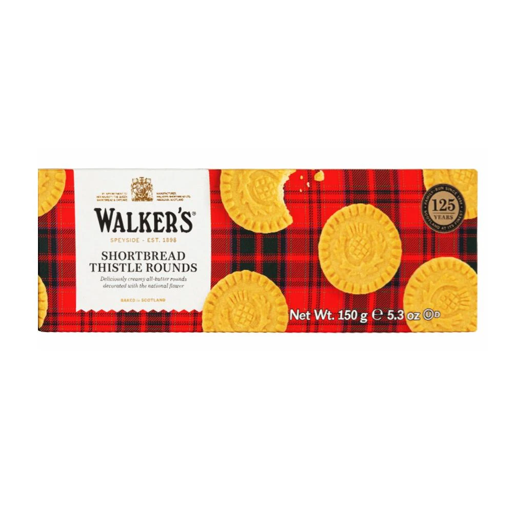 【Walkers 蘇格蘭皇家餅乾】英國 Walkers 蘇格蘭皇家圓形奶油餅乾-150g/盒(奶油/餅乾/零食)