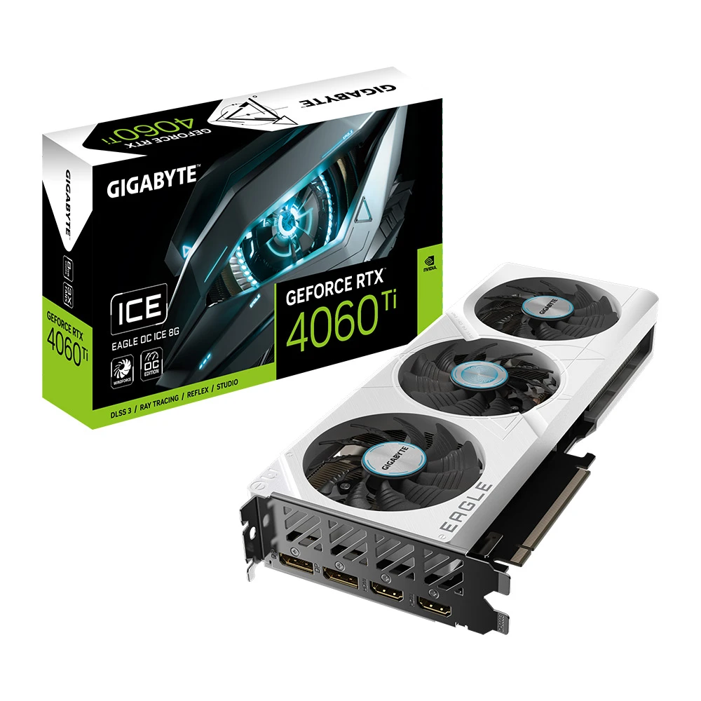 【GIGABYTE 技嘉】RTX4060Ti EAGLE OC ICE 8G 冰魄白(顯示卡 長27cm)