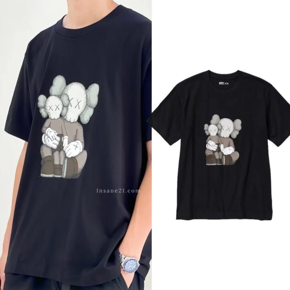 【UNIQLO】KAWS UNIQLO 聯名 全黑 坐姿 短袖 短TEE 情侶款