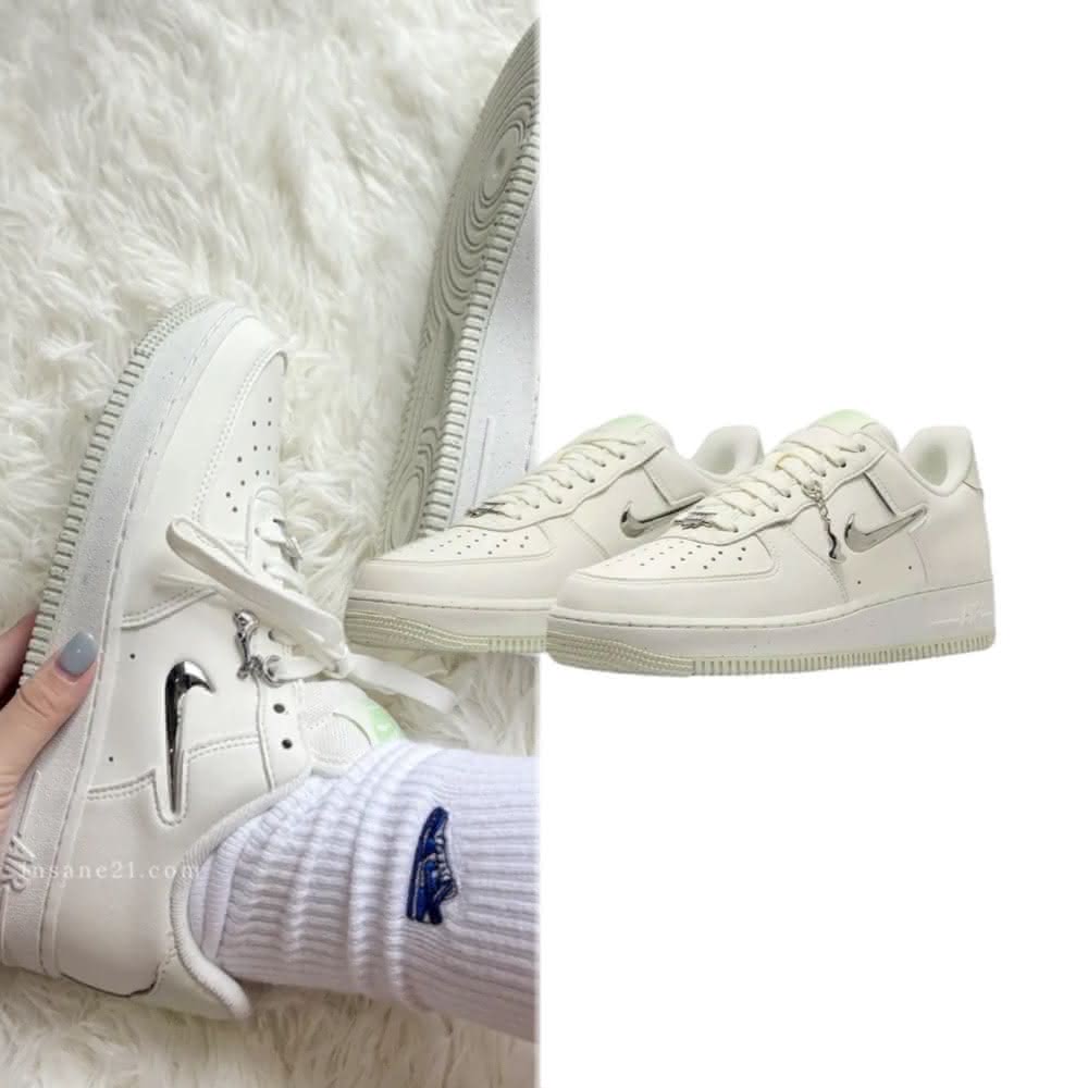 【NIKE 耐吉】NIKE NSW AIR FORCE 1 NN SE 液態金屬 金屬小勾 女款 休閒鞋 運動鞋 FN8540-100