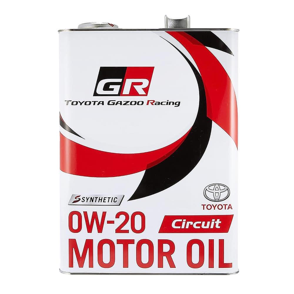 日本 TOYOTA MOTOR OIL 0W-20 GR Circuit 日本原裝 原廠機油 4L 箱購6入 #1011