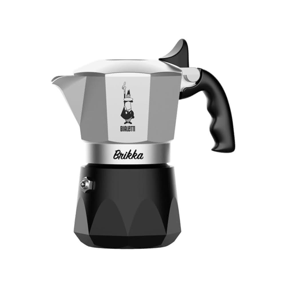 【Bialetti 比亞樂堤】Brikka 厚實加壓摩卡壺 2人份  咖啡壺平輸品(咖啡壺)