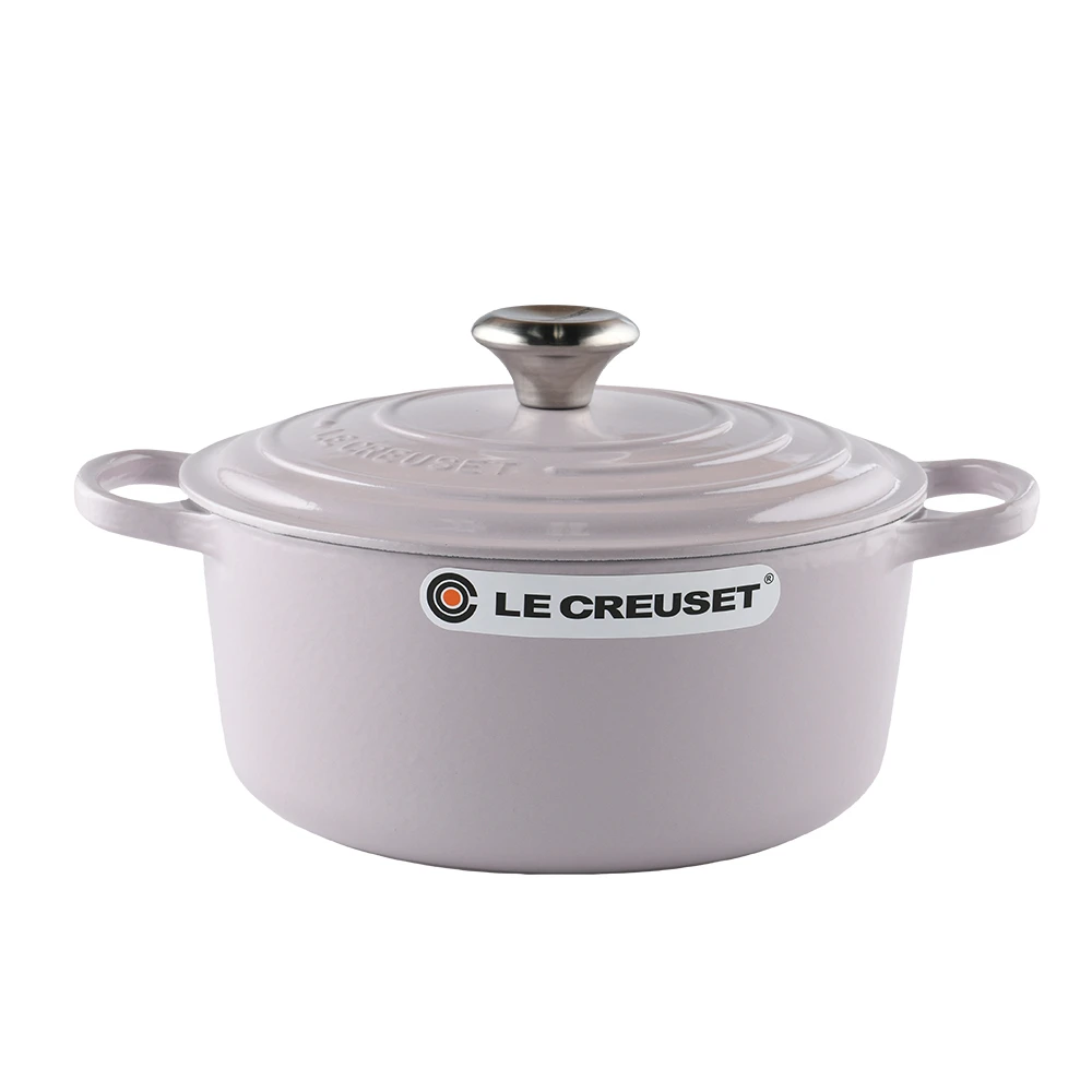 【Le Creuset】典藏圓形鑄鐵鍋 24cm 4.2L 柔粉紫 法國製 {電磁爐 IH爐可用}(湯鍋 燉鍋 炒鍋 入厝禮)