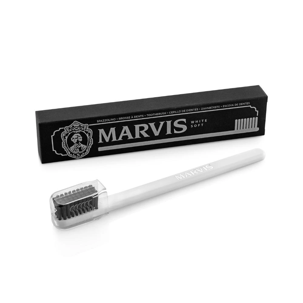 【MARVIS】義大利精品牙刷-極簡白軟性毛(White Soft Toothbrush)