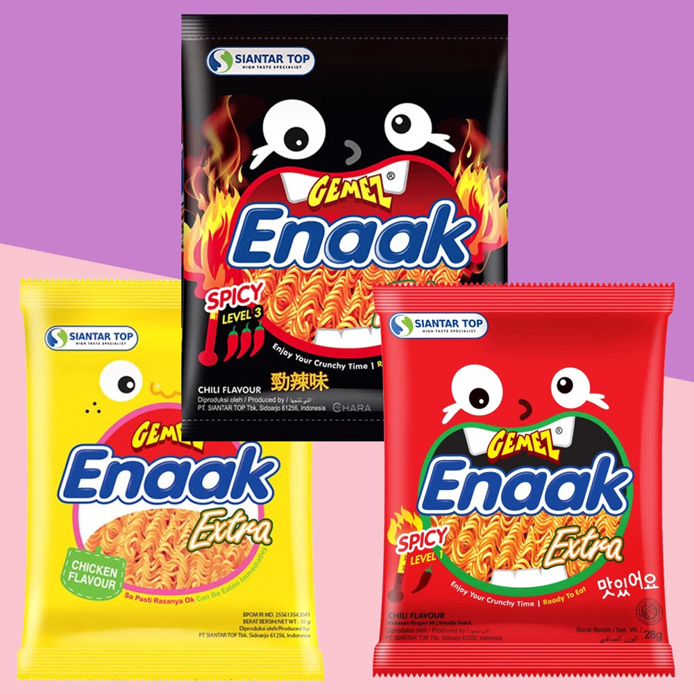 【enaak 小雞麵】韓國 ENAAK 大雞麵 28gx24包/盒  原味/辣味