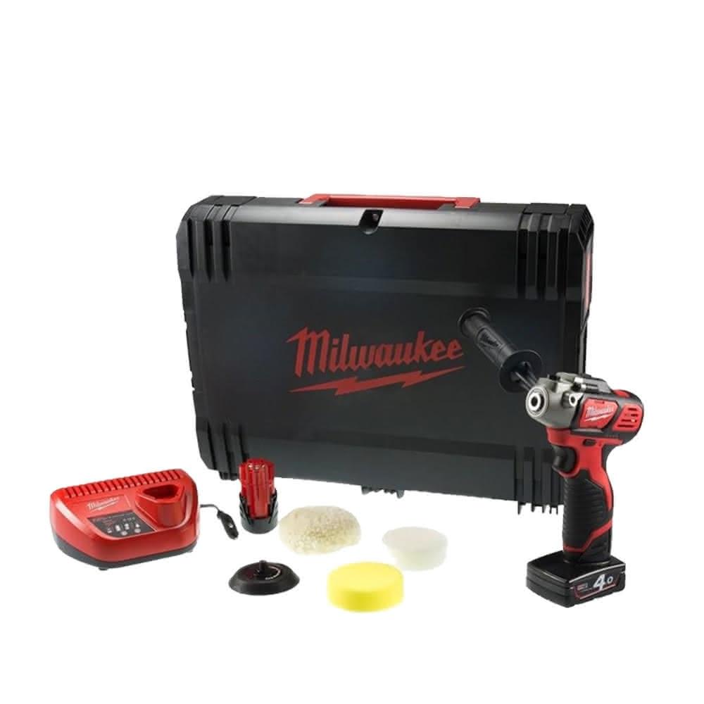 【Milwaukee 美沃奇】台北益昌  12V輕巧砂紙/打蠟機-M12 BPS-421X 原廠公司貨套裝優惠組合