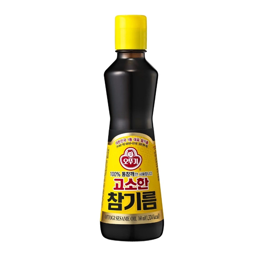 【不倒翁】純正芝麻油 160ml(玻璃瓶 芝麻 韓國 調味 香油 韓式料理 純香 韓劇 拌飯)