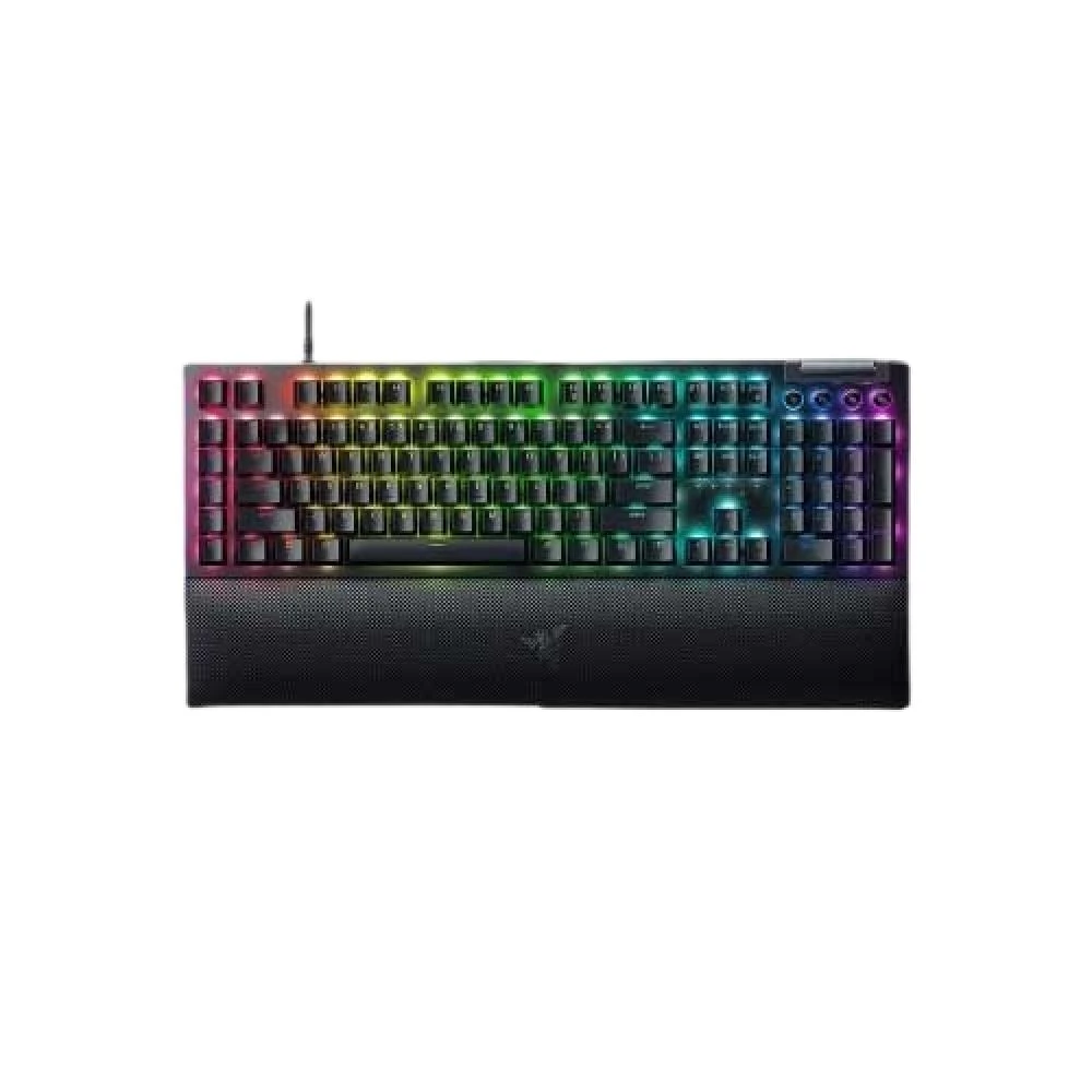 【Razer 雷蛇】BlackWidow V4 黑寡婦 V4 幻彩多功能滾輪遊戲鍵盤 黃軸 中文