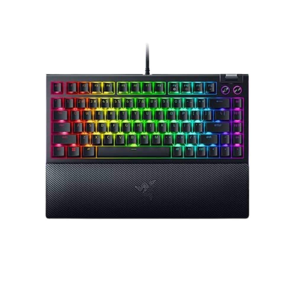 【Razer 雷蛇】Blackwidow V4 75% 黑寡婦V4 熱插拔機械鍵盤 - 橘軸 英文