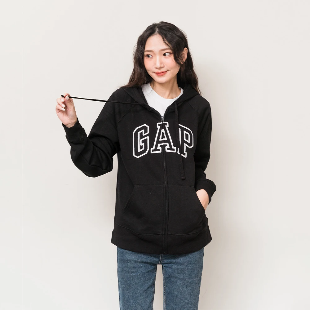 【GAP】女版 基本款 熱銷款 經典 大LOGO 外套 薄鋪棉 內刷毛 連帽 穿搭 薄外套 美國(現貨 秋冬外套 薄款外套 女生外套)