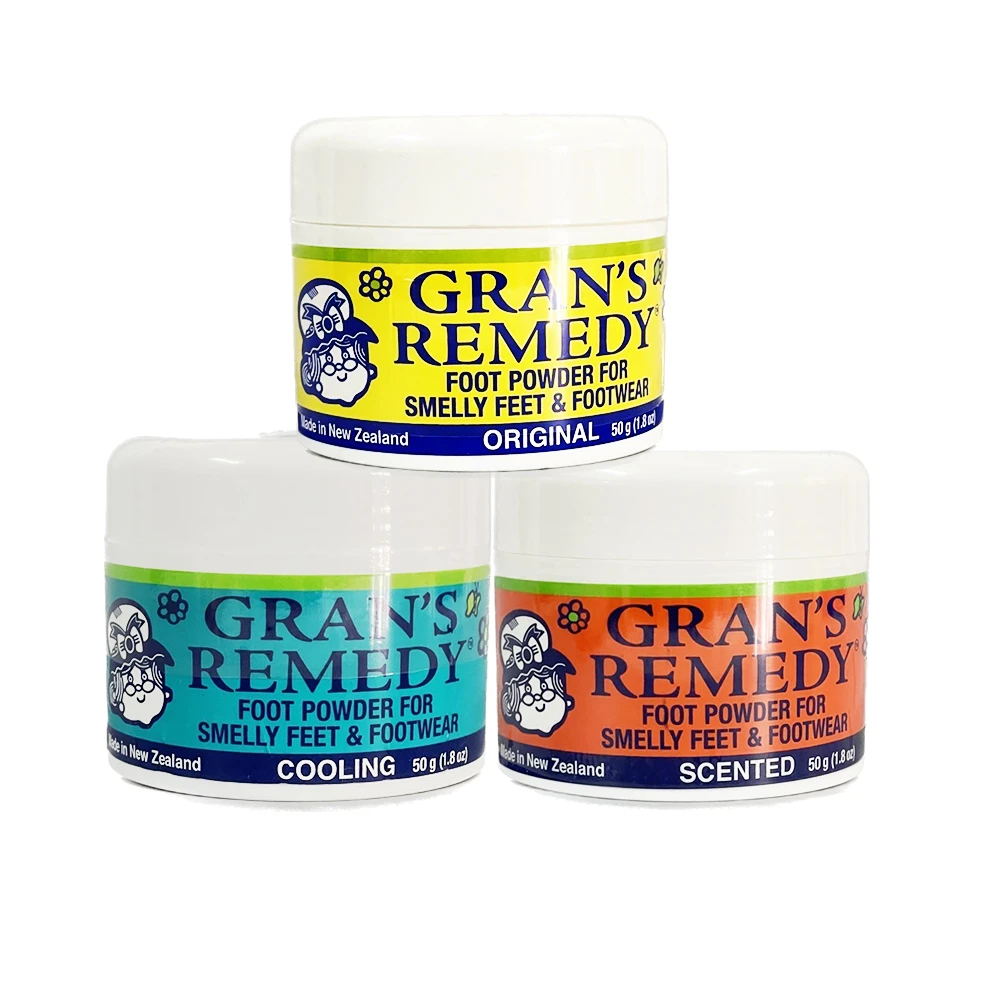 【Kangaroo Island 袋鼠島】Gran’s Remedy 紐西蘭老奶奶鞋粉 除臭鞋粉 50g(原味 薄荷 微香)