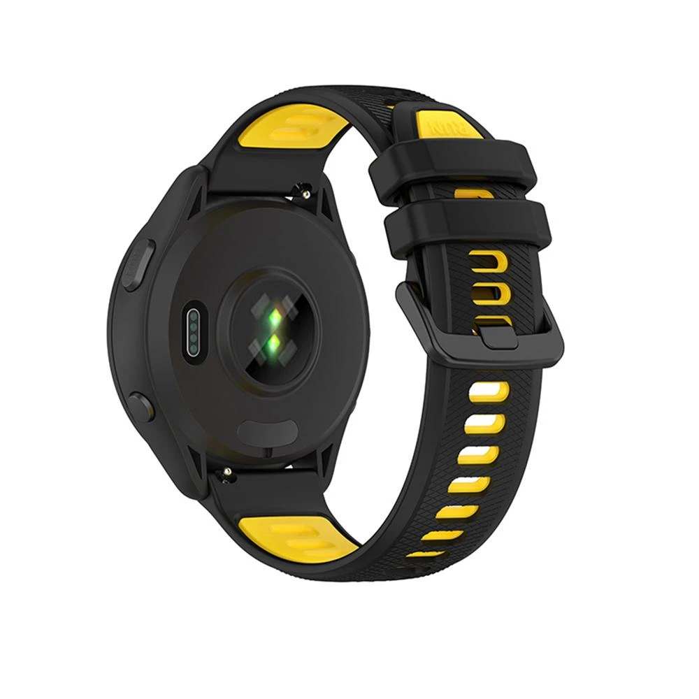 【ibits】Garmin Forerunner 265 雙色矽膠錶帶 替換腕帶 佳明 表帶 18/20/22mm(錶帶)