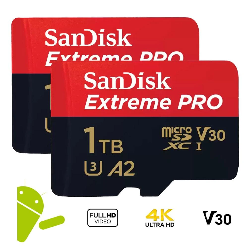 SanDisk 晟碟 Extreme Pro MicroSDXC UHS-I 1T 1TB A2 U3 4K V30 200MB/s TF 記憶卡