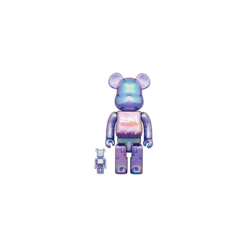 その他 MEDICOM TOY - Be@rbrick x-girl 1000% 2021 MEDICOM TOY BE@RBRICK X-girl CLEAR PURPLE 1000％ Bearbrick