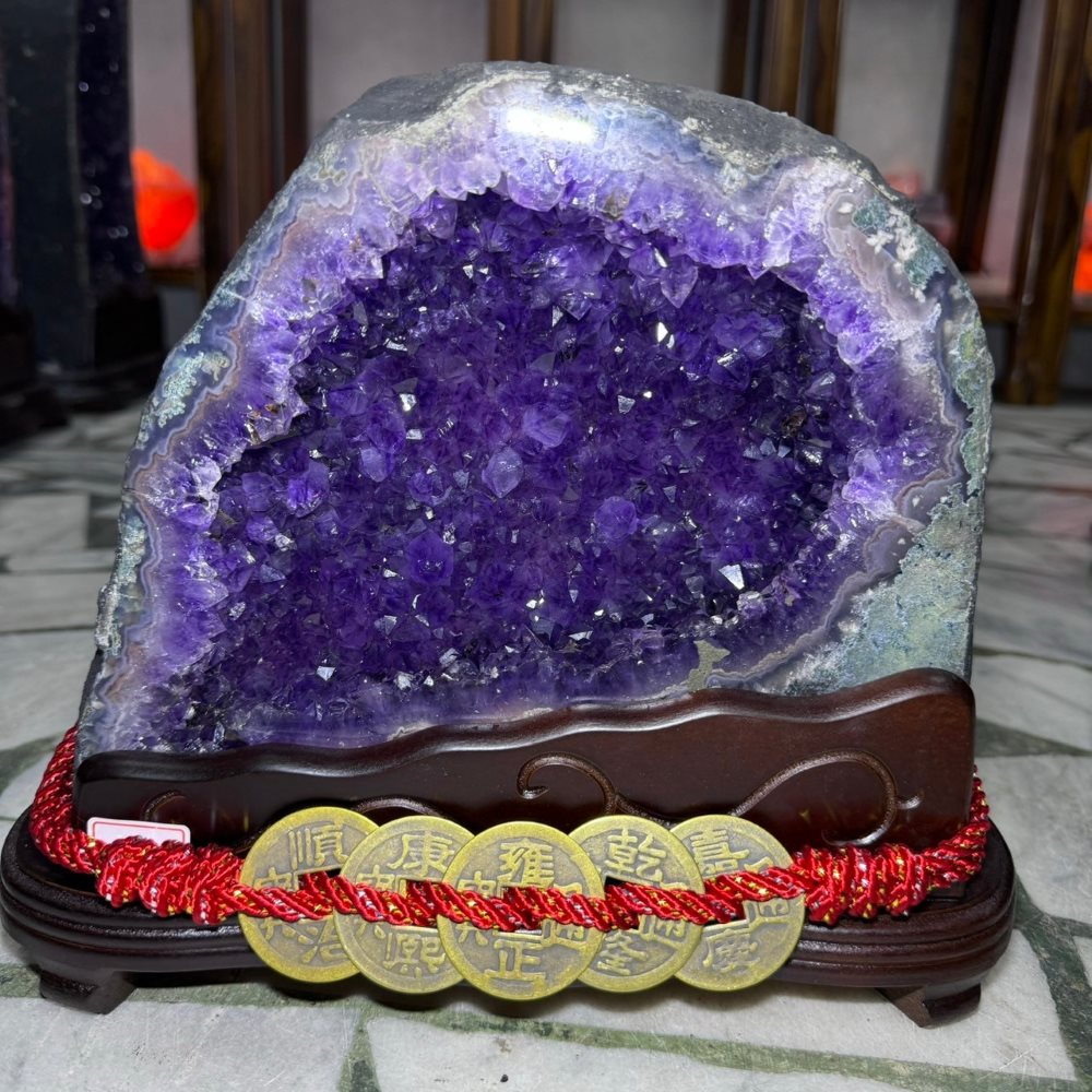 中国台灣宝石釉 貔貅獅子 招財魔除け 緣起物 箱付 希少品 SIO Crystal希奧水晶【國潮】福魚財寶貔貅/風獅爺擺件套組(含