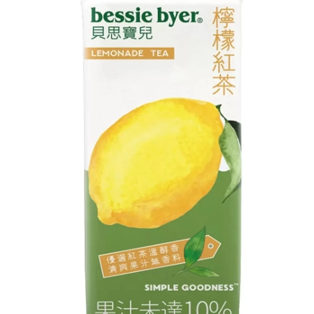 【Bessie Byer 貝思寶兒】檸檬紅茶 330ml*24入檸檬 飲料 鋁箔包 果汁 紅茶 水果茶