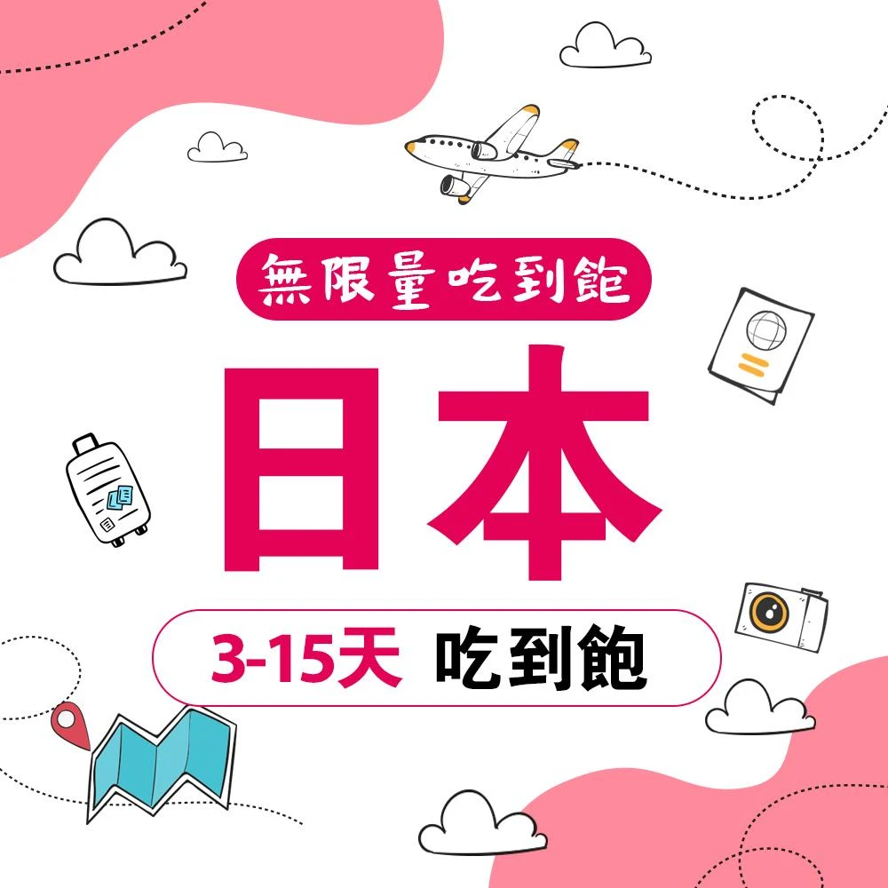 日本網卡3-15天網卡 無限流量 吃到飽不降速 Sim卡手機網絡卡 支持eSIM 高速數據 KDDI 東京 北海道