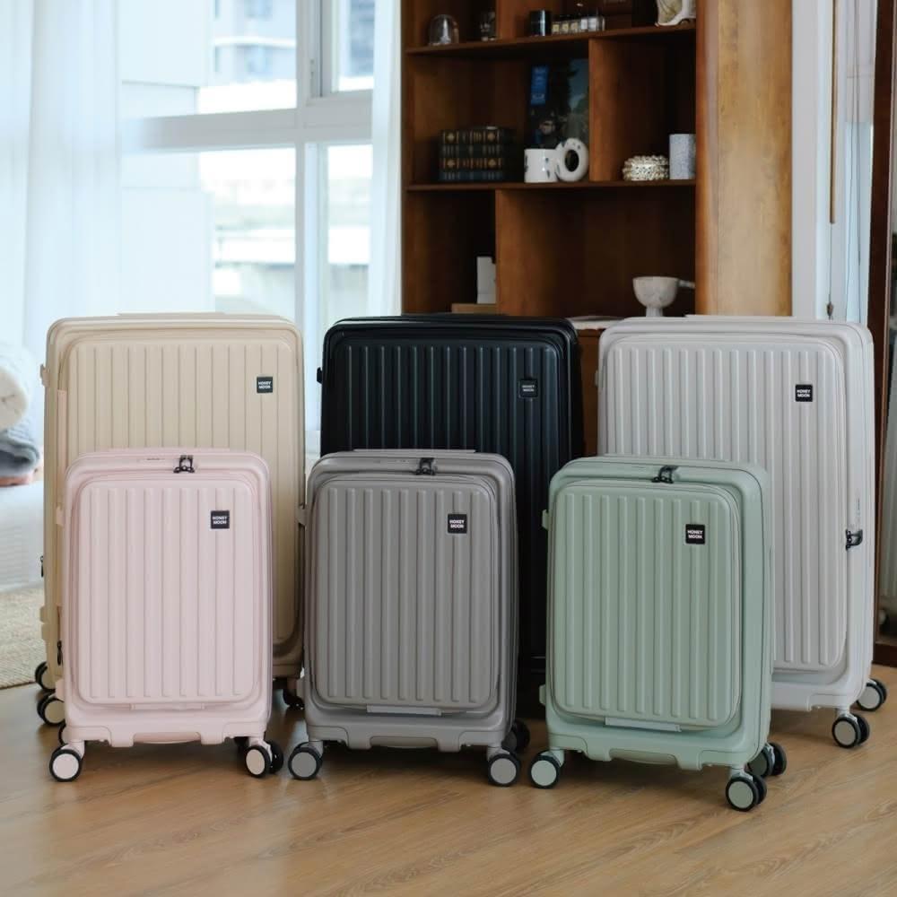 【Honeymoon】20吋前開式多功能旅行箱(行李箱/登機箱/旅行箱/前開行李箱)