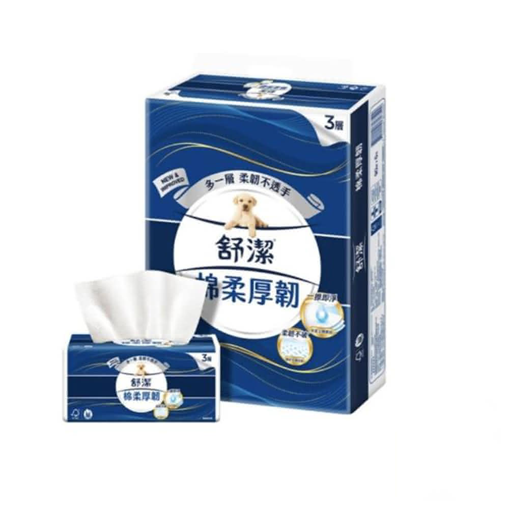 【Kleenex 舒潔】棉柔厚韌三層抽取衛生紙 90抽x6包x2串(Kleenex舒潔)