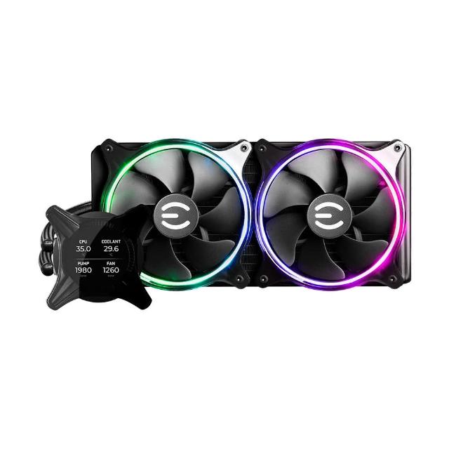 【EVGA 艾維克】EVGA 艾維克 CLCx280 LCD一體式水冷(280mm/2.1″LCD水冷頭/ARGB燈光/Asetek7代/五年全球保固)