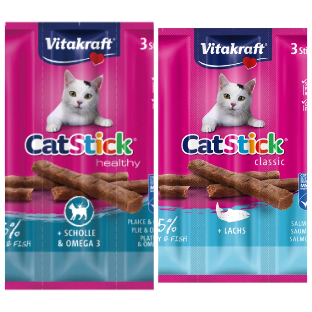 【Vitakraft】盒裝出貨 即期品  德國vita CatStick 貓快餐  18g*20入/盒(貓肉條/貓零食)