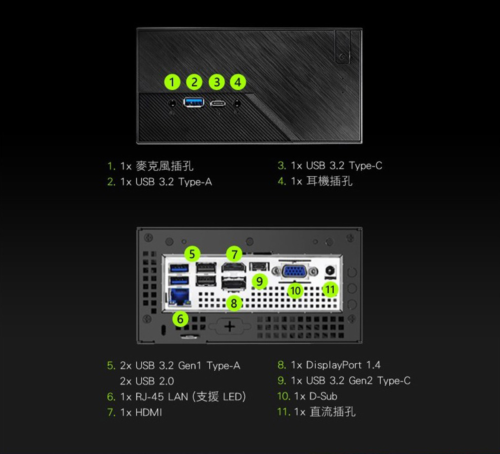 ASRock 華擎】系列mini雲霄飛車Win i5-14400十核迷你電腦(16G/500G SSD/Win11)《Mini B760》